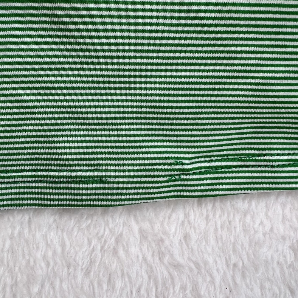 KJUS Polo Shirt Mens XL Green White Stripe Golf UPF 50 Performance Jersey - Picture 9 of 11